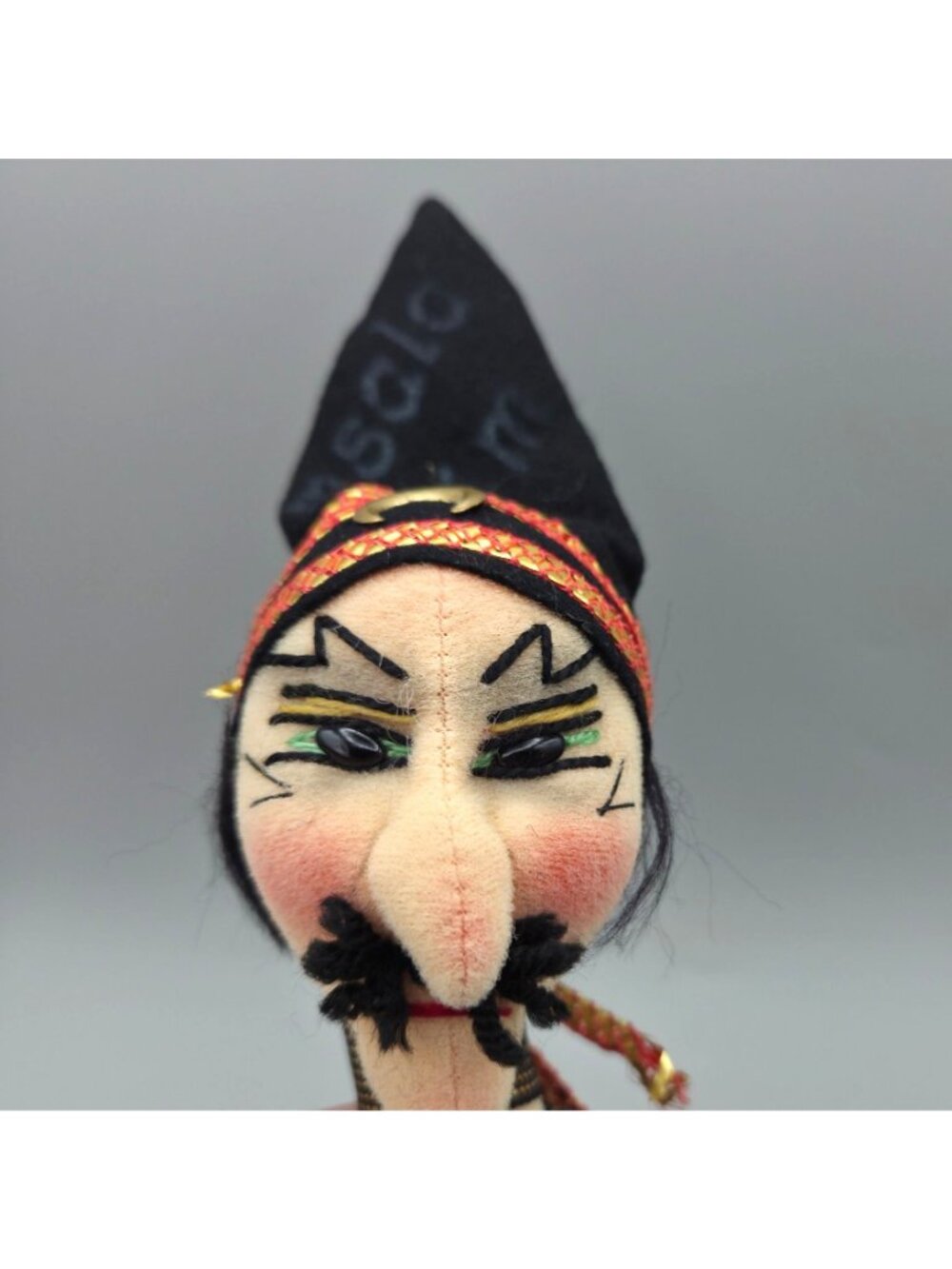 Vintage German Kersa Style Wizard Hand Puppet Felt Magic Hat Simsala Bim Toy - Picture 2 of 10